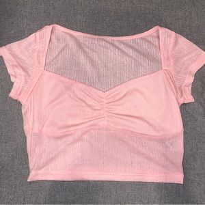 princess polly kimura top pink cropped baby tee